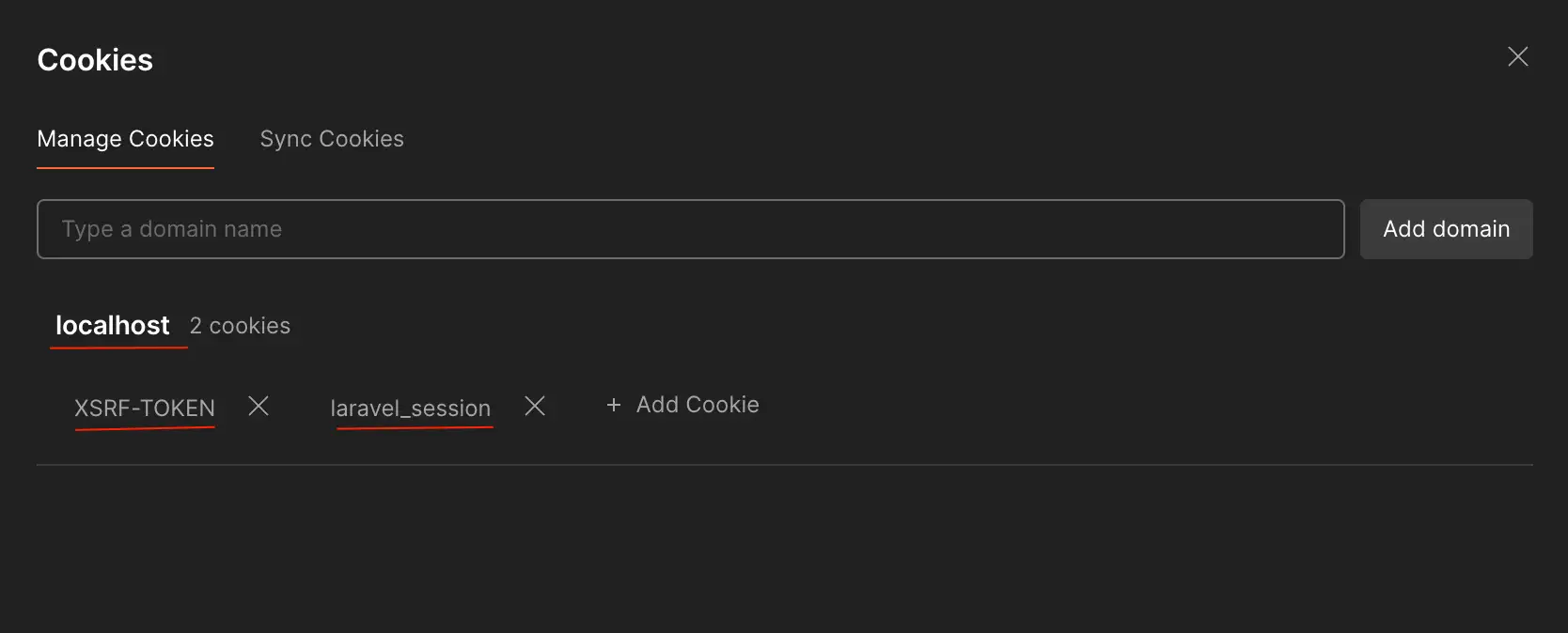 Set the cookies in Postman